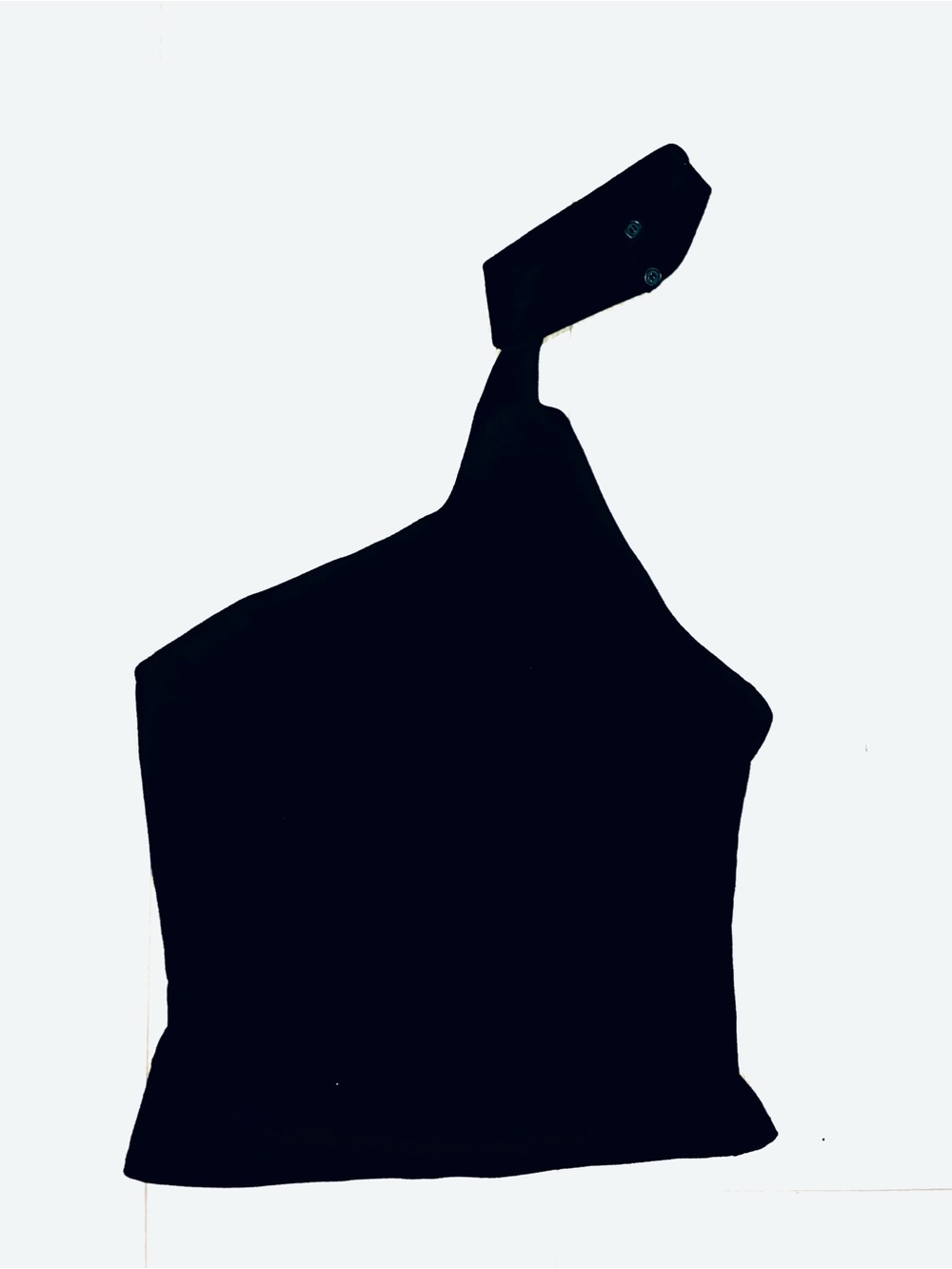 Reformation One-Shoulder Black Asymmetric Top
